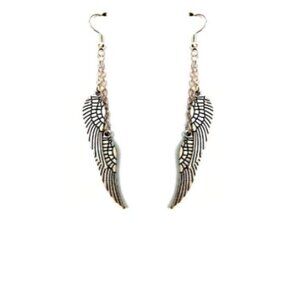 Fallen Angel Silver Wings Earrings